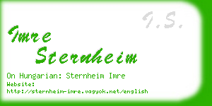 imre sternheim business card